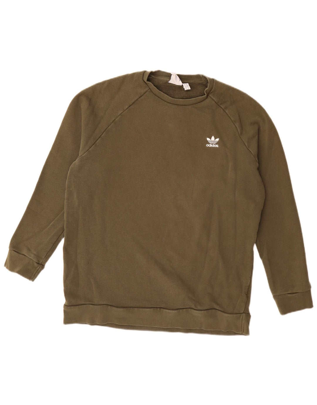 Adidas Herren Sweatshirt Pullover Large Khaki Baumwolle