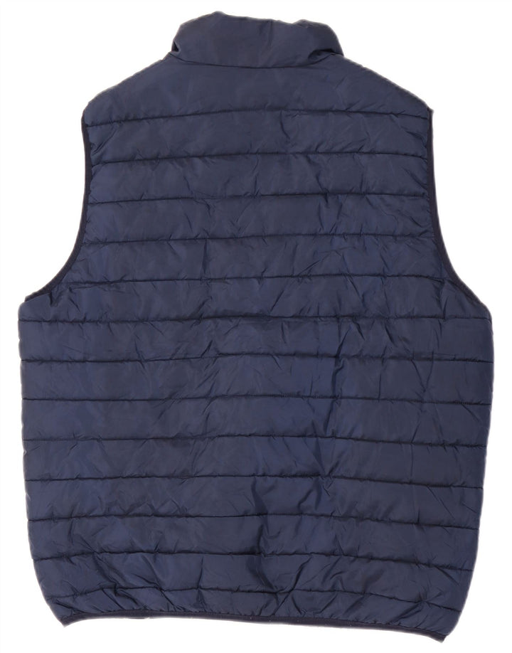 Jack & Jones Herren Wattierte Weste UK 40 Large Marineblau Polyester