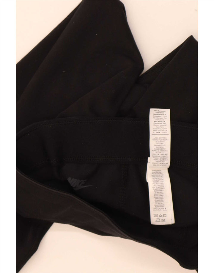 Nike Womens Graphic Leggings UK 8 Small Schwarz Baumwolle