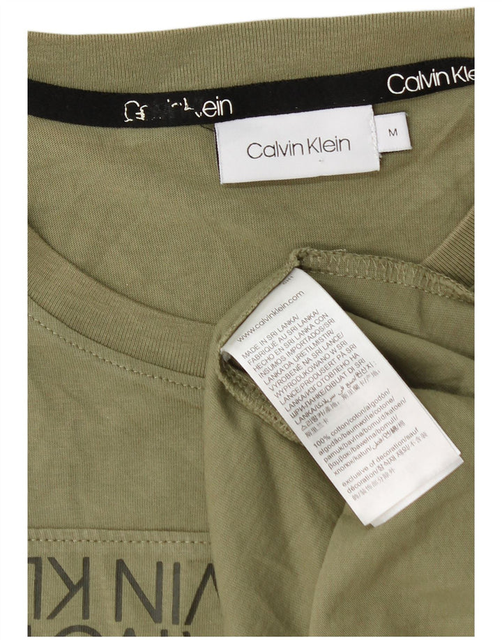 Calvin Klein Herren-T-Shirt mit Grafik, mittlere Khaki-Baumwolle