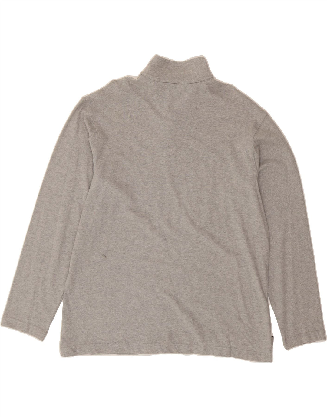 CHAPS Mens Zip Neck Top Long Sleeve Large Grey Cotton Vintage Chaps and Second-Hand Chaps from Messina Hembry 