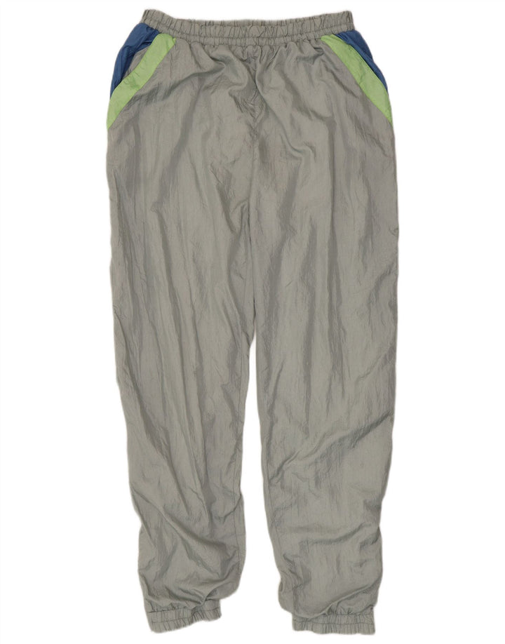 Vintage Herren-Trainingsanzug, groß, graues Colourblock-Nylon