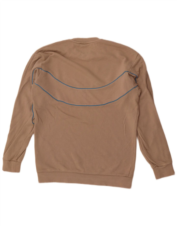 Adidas Herren Sweatshirt Pullover Small Beige Colourblock Baumwolle