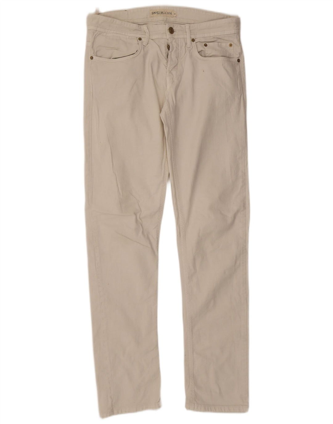 SIVIGLIA Damen Slim Jeans W33 L33 Weiße Baumwolle