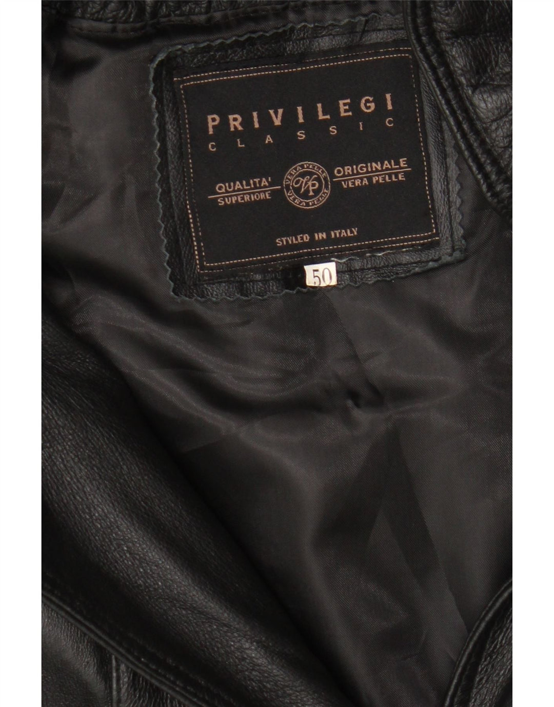 Privilegi Damen-Übergroßer Ledermantel mit Kapuze IT 50 XL Schwarzes Leder
