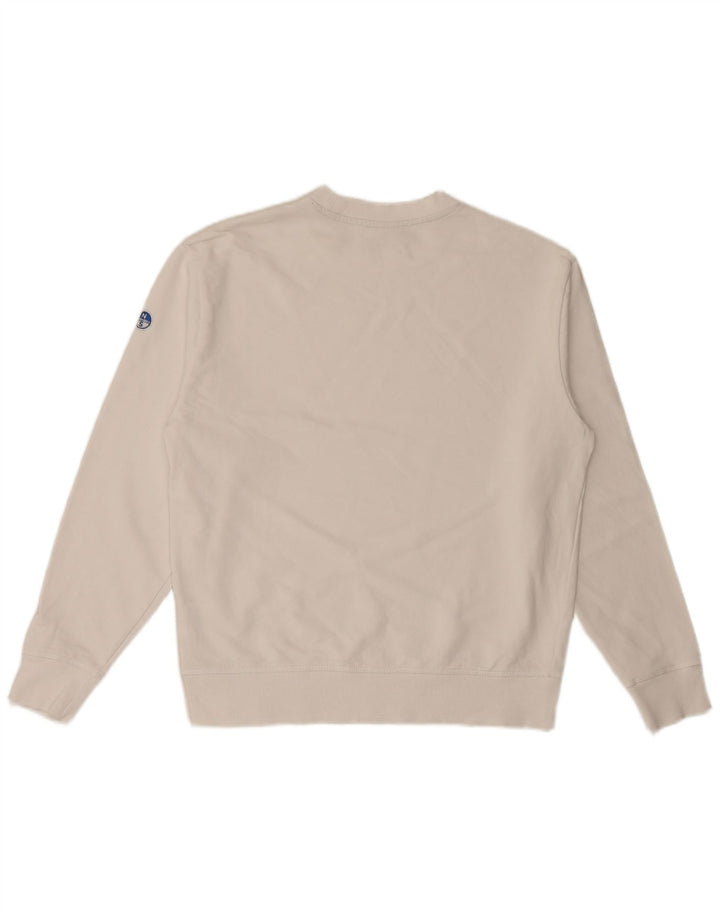 North Sails Herren-Sweatshirt mit Grafik, Größe S, weiße Baumwolle