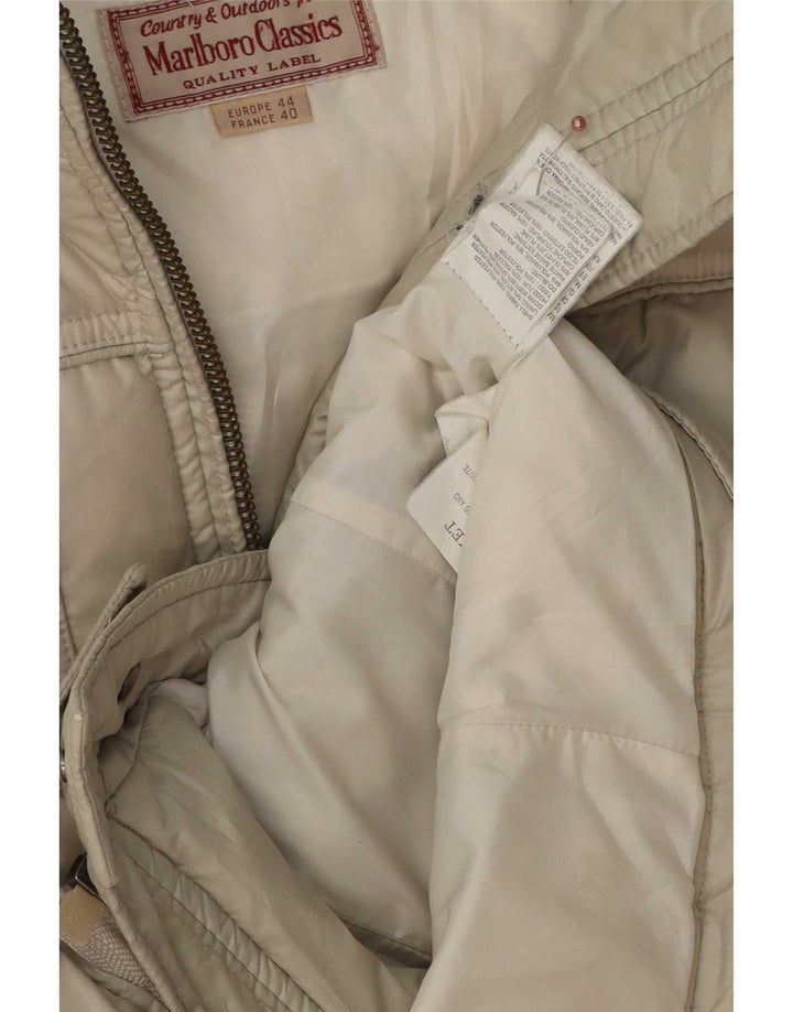 Marlboro Classics Wattierte Damenjacke mit Kapuze IT 44 Mittelgrünes Polyester