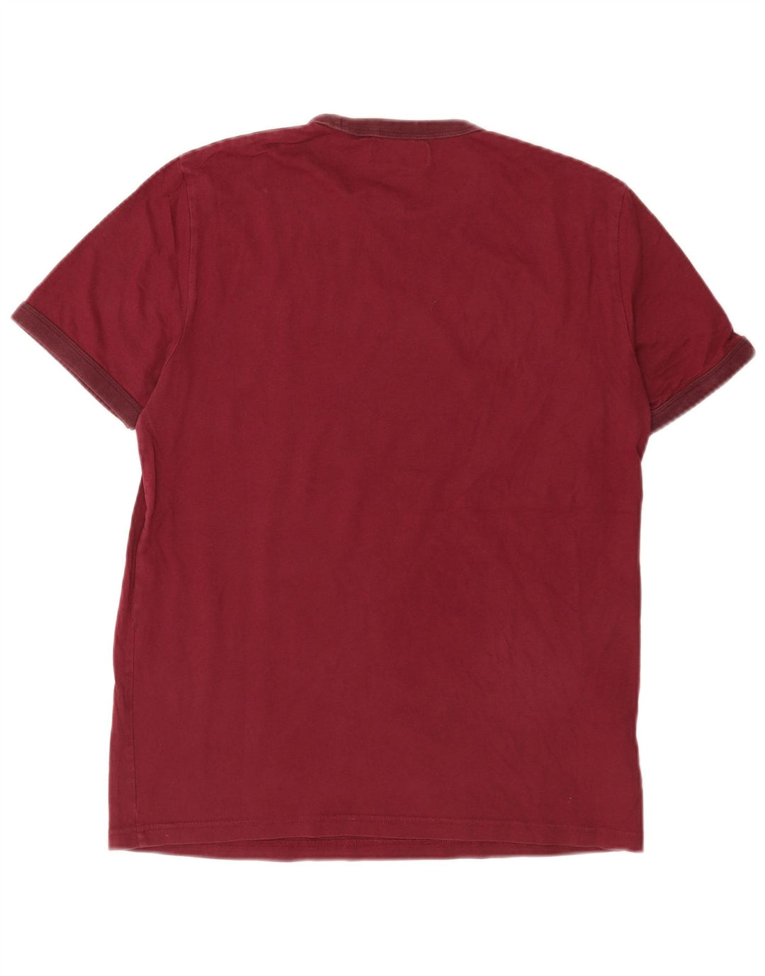 Fred Perry Herren T-Shirt Top Medium Burgund Baumwolle