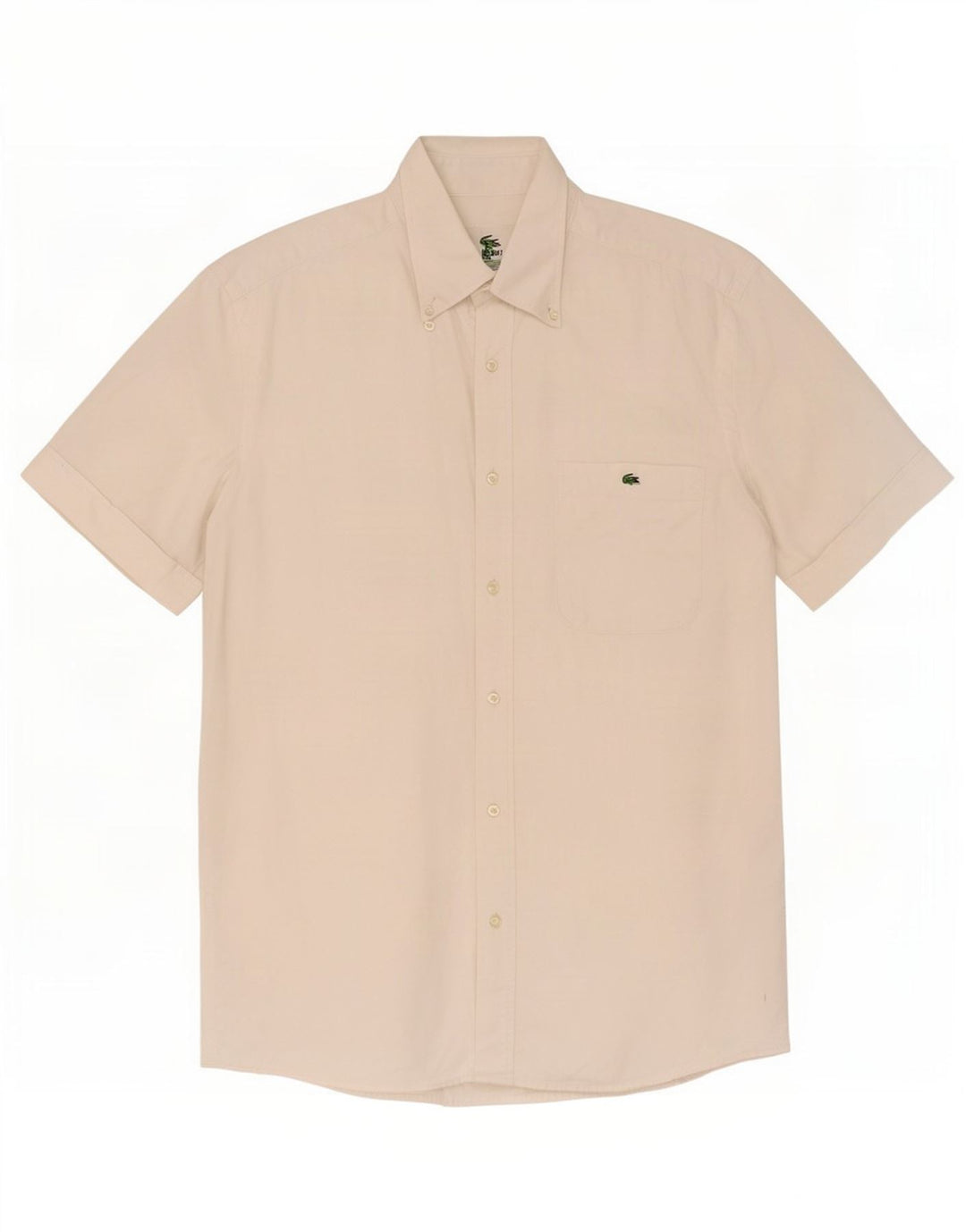 Lacoste Herren Kurzarmhemd Größe 39 Mittelweiße Baumwolle