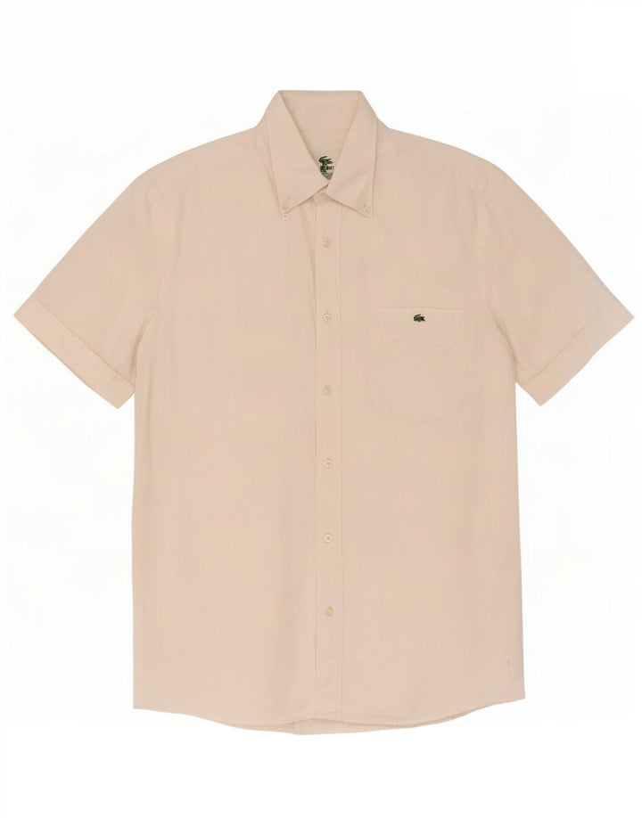 Lacoste Herren Kurzarmhemd Größe 39 Mittelweiße Baumwolle