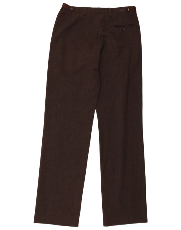 Richmond Gerade Anzughose für Damen UK 12 Mittel W30 L32 Braune Wolle