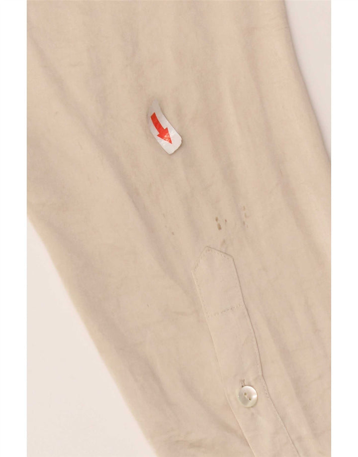 Jigsaw Womens Shirt UK 12 Medium Beige Polyester
