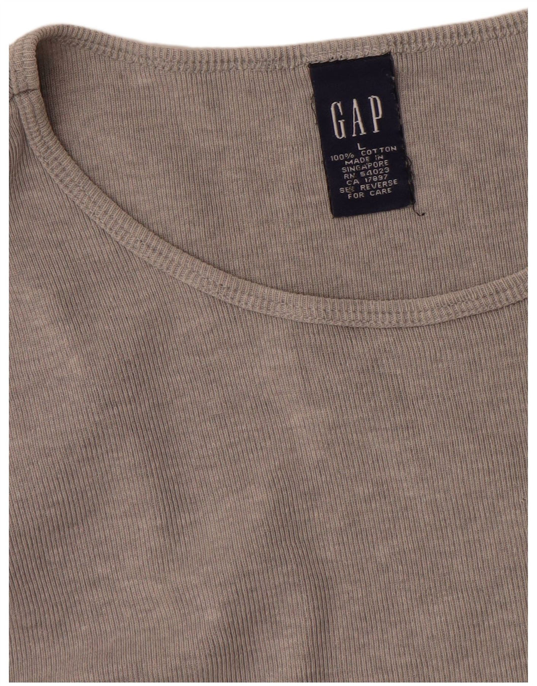 Gap Damen T-Shirt Top UK 16 Large Grau Baumwolle