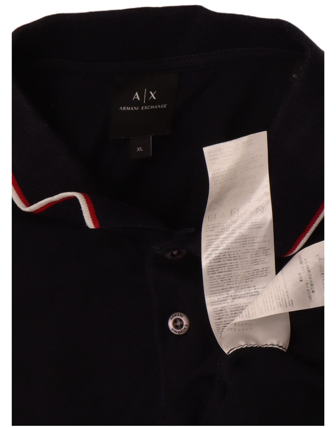 Armani Exchange Herren Poloshirt XL Schwarz Baumwolle