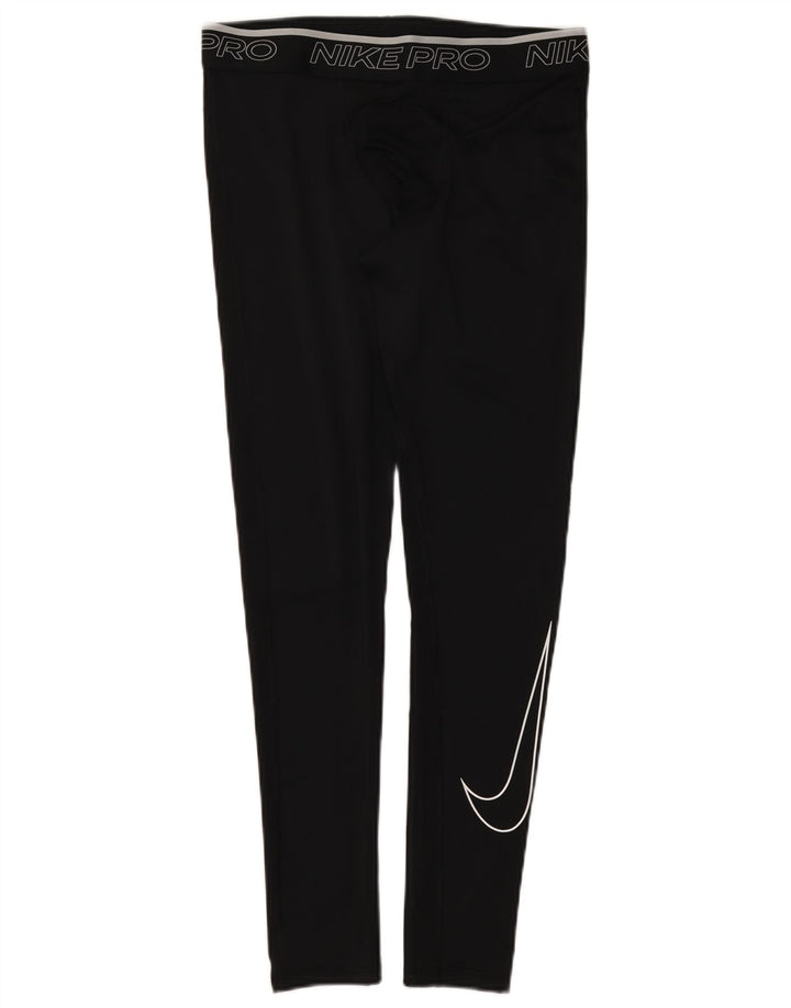 Nike Herren-Leggings mit Dri-Fit-Grafik, groß, aus schwarzem Polyester