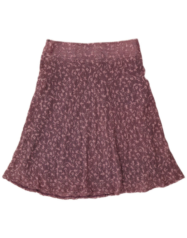 Marlboro Classics Damen A-Linienrock EU 42 Large W32 Lila karierte Wolle