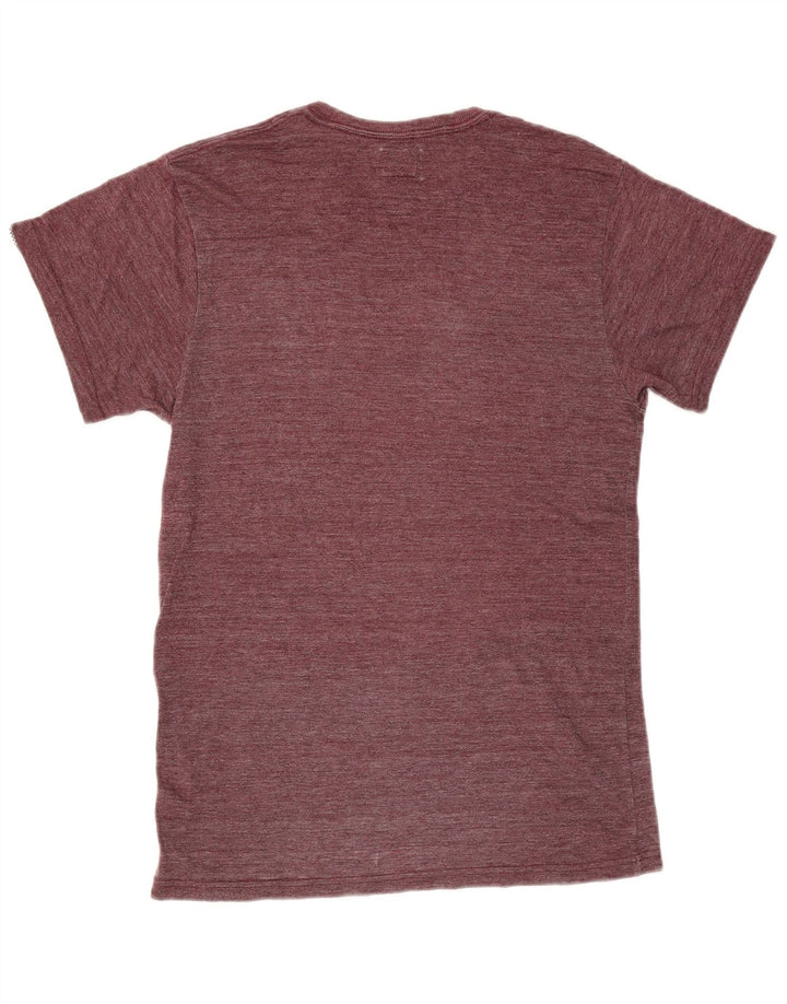 Vans Herren T-Shirt mit Grafik, Größe S, Burgunderrot meliert