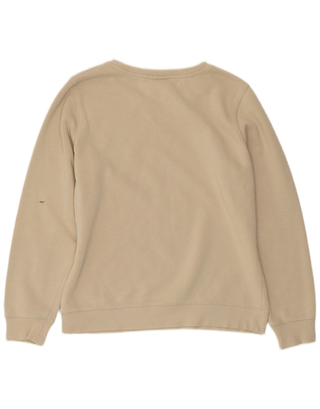 CHAMPION Damen Grafik-Sweatshirt-Pullover UK 16 Large Beige Baumwolle