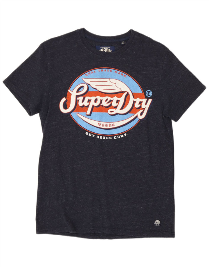Superdry Herren Grafik-T-Shirt-Oberteil aus Baumwolle in mittlerem Marineblau