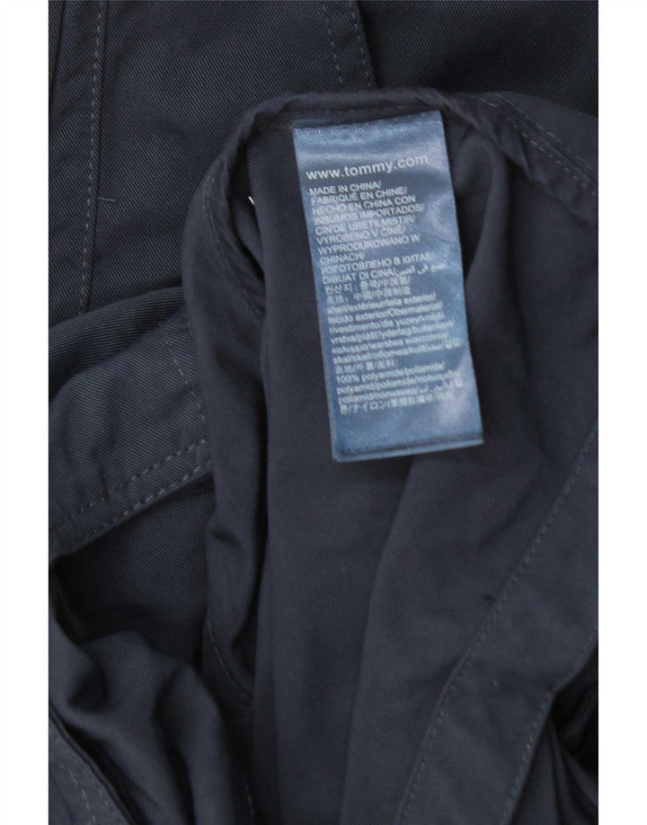 Tommy Hilfiger Herren-Regenjacke mit Kapuze, UK 38, mittelmarineblau, Polyamid