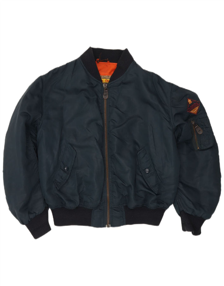 Carrera Herren Flight Aviator Jacke UK 38 Medium Marineblau Polyamid