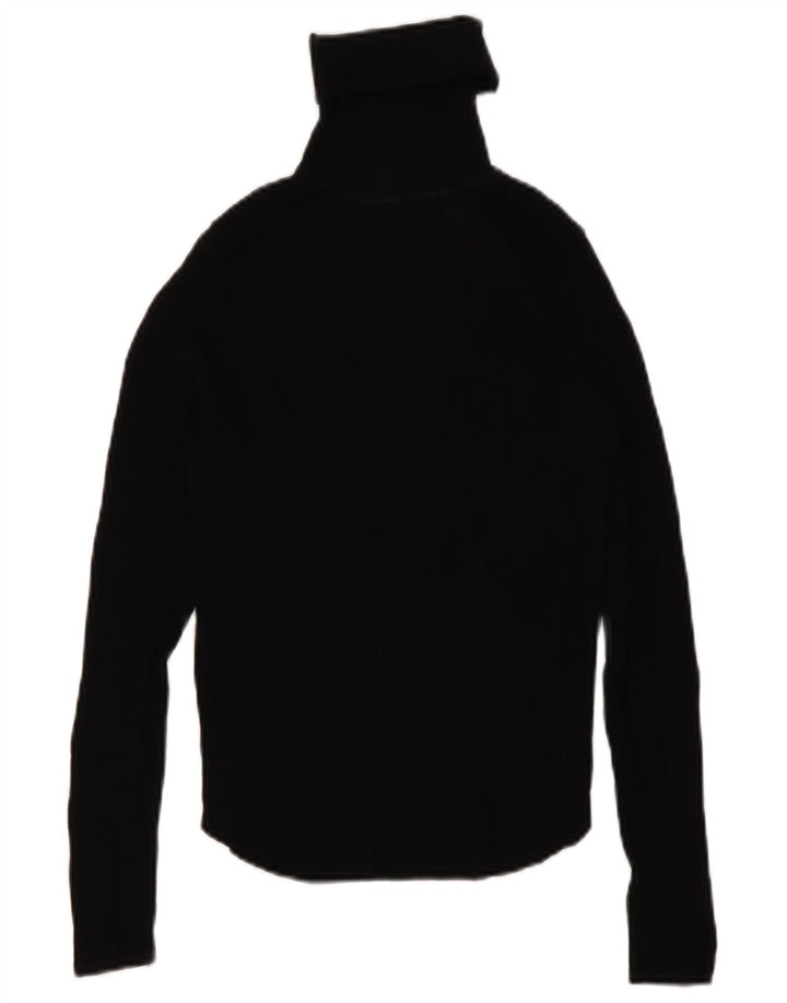 Zara Damen-Pullover mit Rollkragen, Gr. 8, Größe S, schwarze Viskose