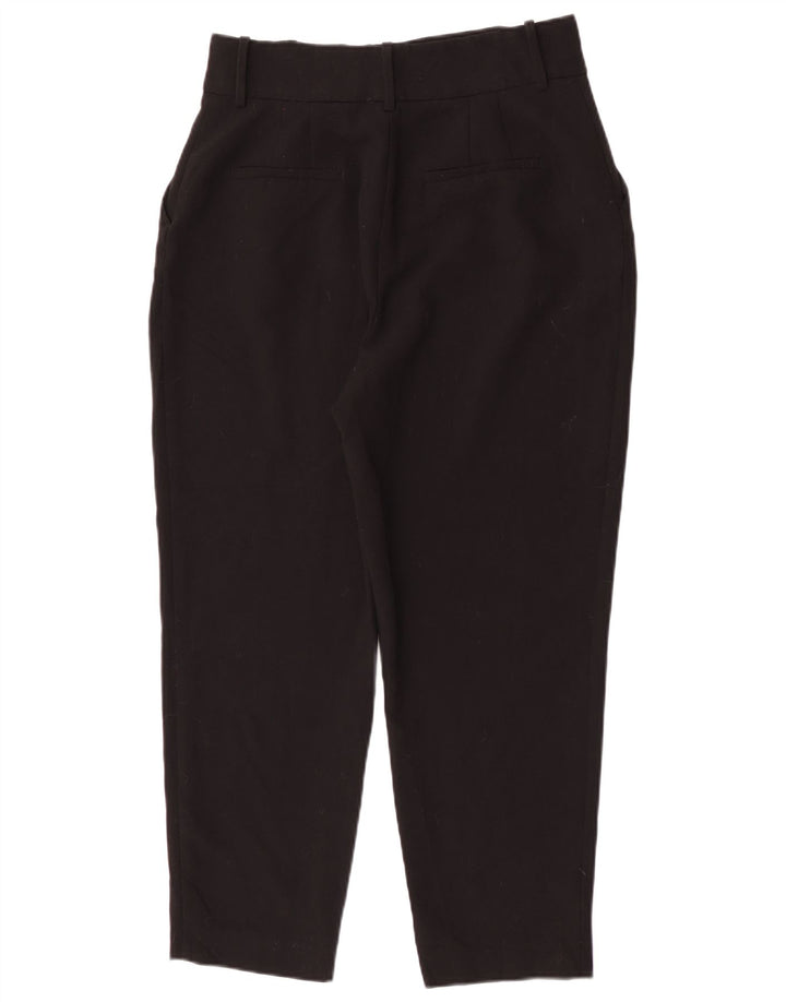 Zara Damen Tapered Chino-Hose, Größe L, W30, L26, Schwarz, Polyester