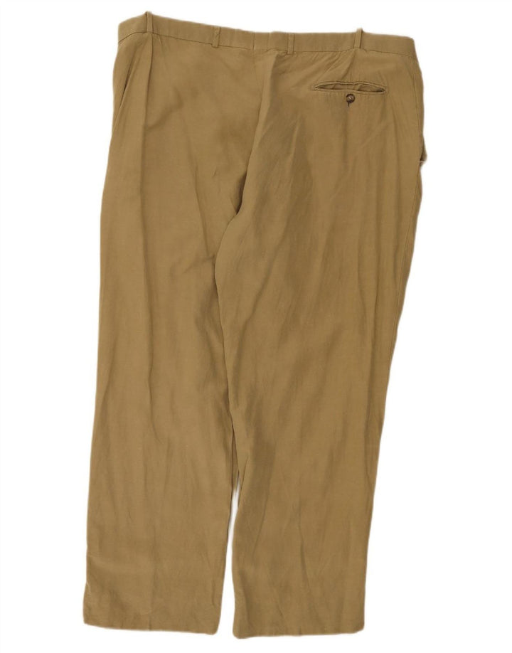 Jaeger Herren-Anzughose, gerade, W44, L28, beige Seide