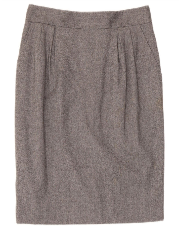 BLUMARINE Womens Pencil Skirt IT 42 Medium W28  Grey Virgin Wool