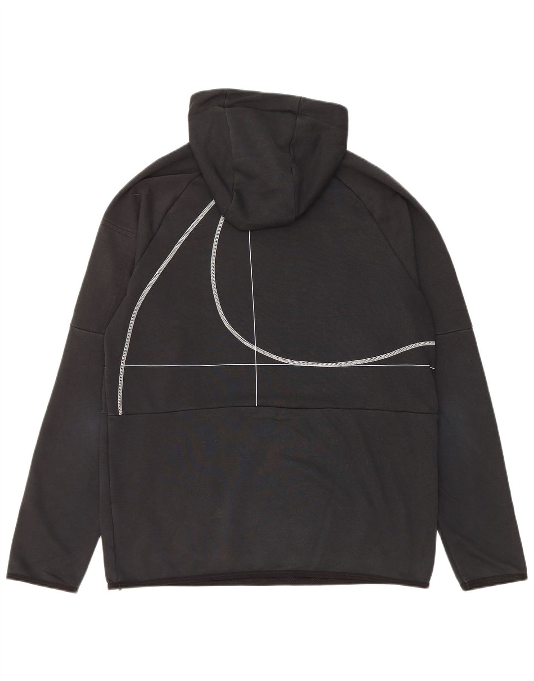 NIKE Herren Dri Fit Graphic Kapuzenpullover Mittelschwarz gestreift aus Baumwolle