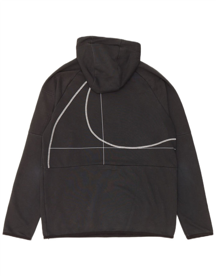 NIKE Herren Dri Fit Graphic Kapuzenpullover Mittelschwarz gestreift aus Baumwolle