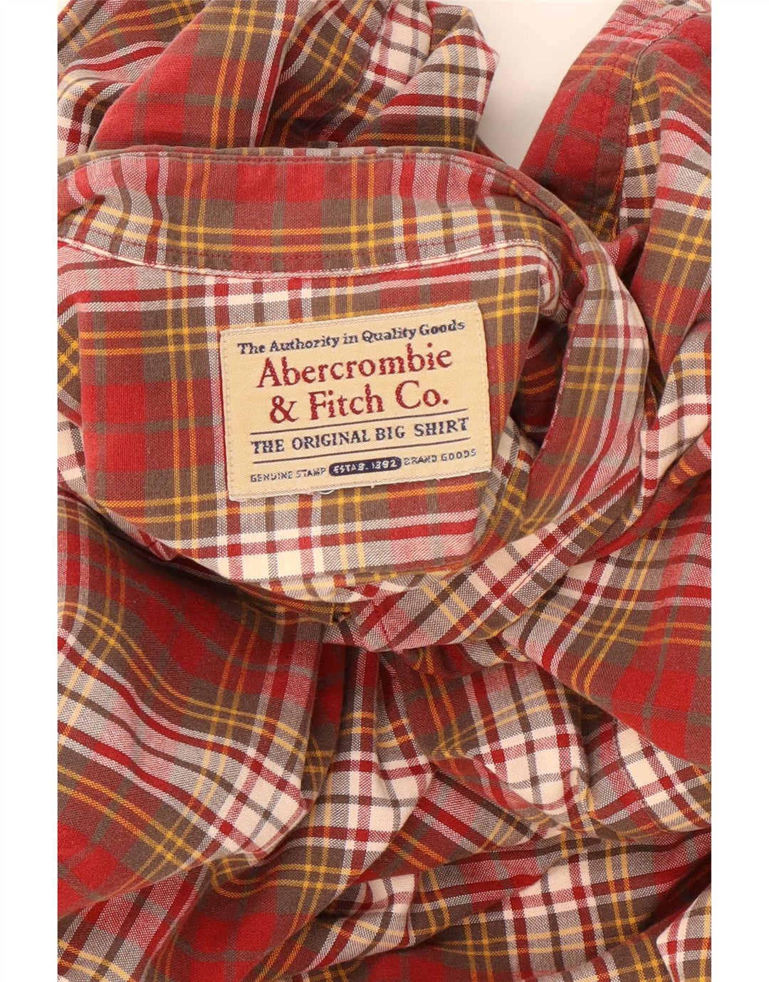 Abercrombie & Fitch Herren Big Shirt 2XL Rot kariert