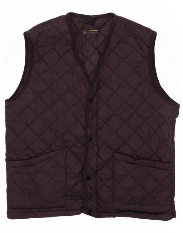 Crown Herren Steppweste UK 42 XL Schwarz Polyamid