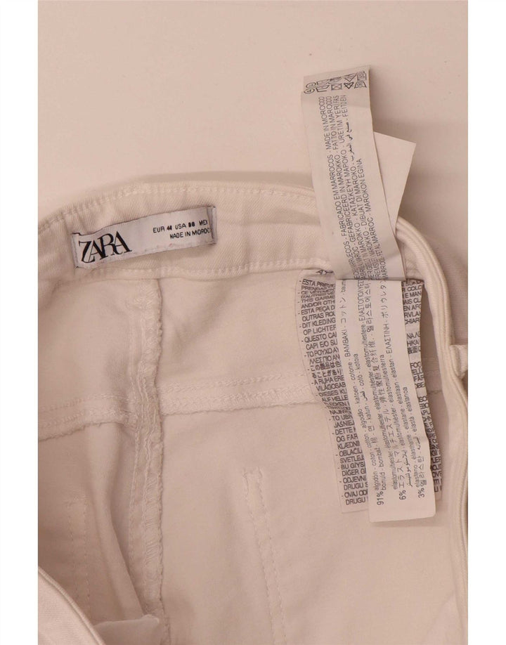 Zara Damen Slim Jeans EU 40 Medium W30 L28 Weiße Baumwolle