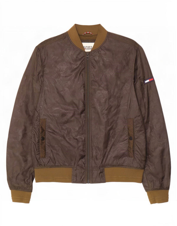 Tommy Hilfiger Herren Bomberjacke UK 38 Medium Khaki Polyester