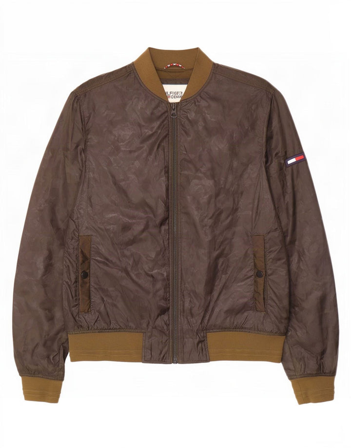 Tommy Hilfiger Herren Bomberjacke UK 38 Medium Khaki Polyester