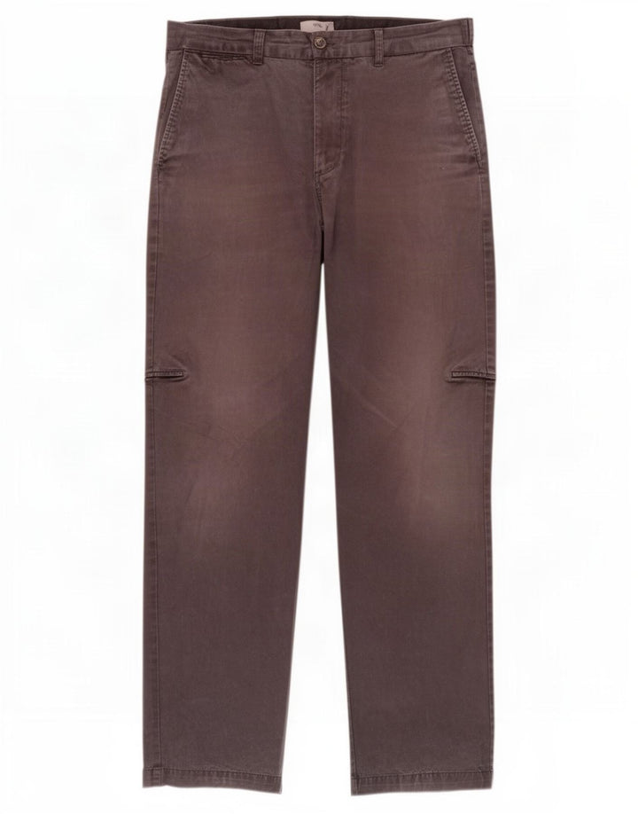 Marks & Spencer Herren-Chinohose, normal, W34, L33, Grau, Baumwolle