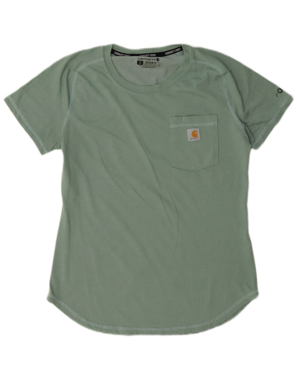Carhartt Damen Relaxed Fit T-Shirt Top US 4/6 Small Grün