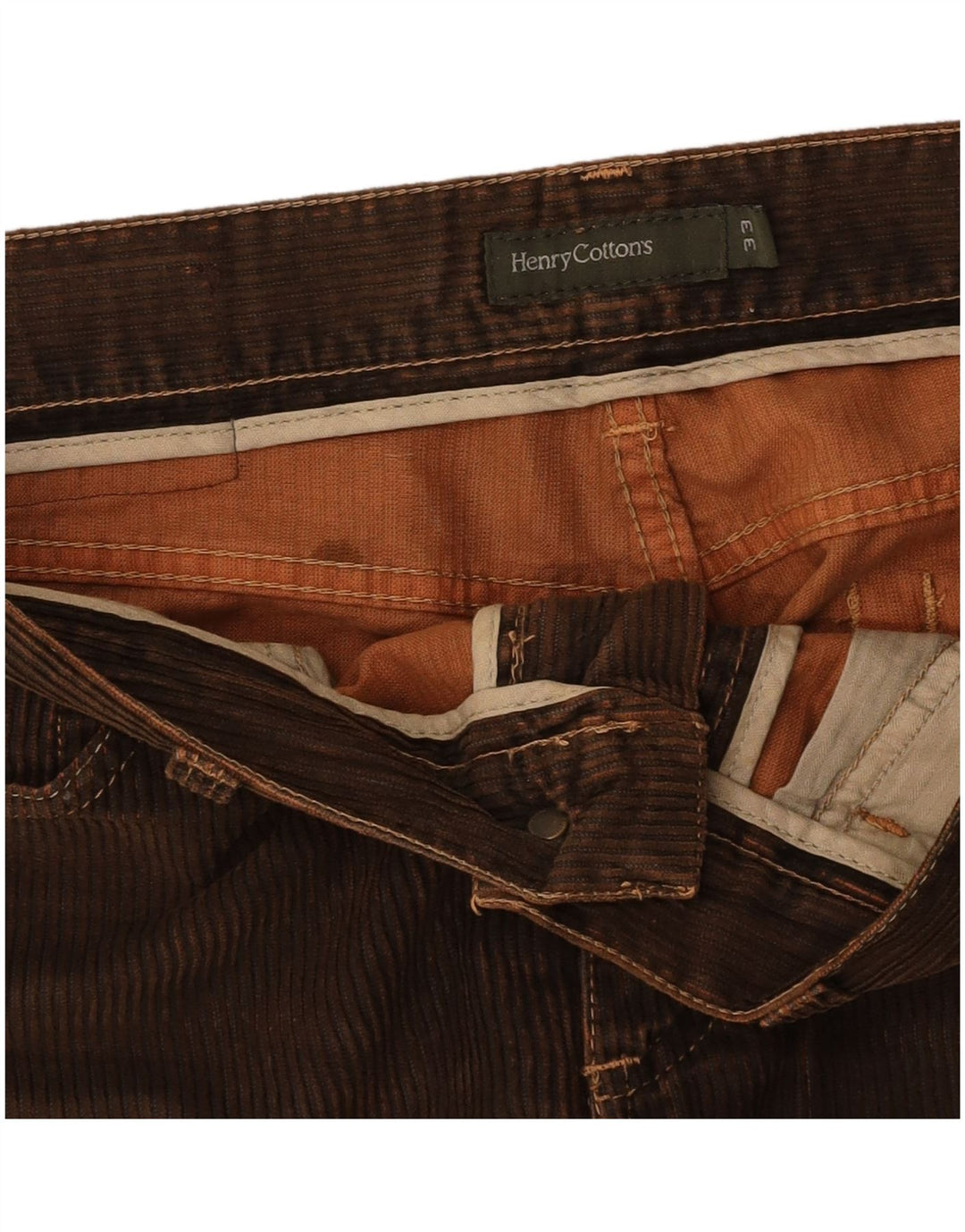 HENRY COTTONS Gerade Cordhose für Herren, W33, L30, Braun