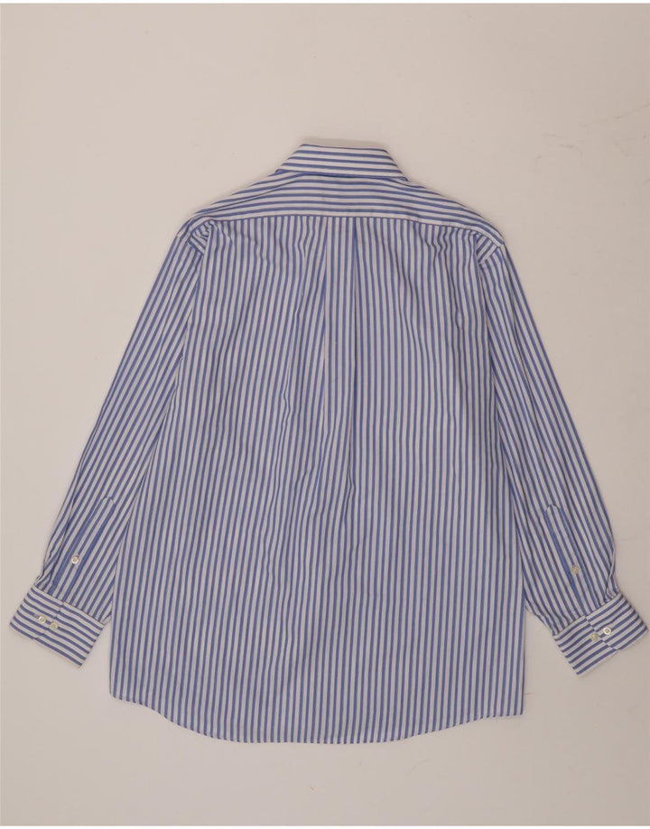 Chaps Herren-Hemd mit klassischer Passform, Größe 16, groß, blau gestreift, Baumwolle