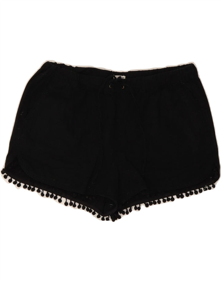 J. CREW Womens Hot Pants Small W27  Black Linen Vintage J. Crew and Second-Hand J. Crew from Messina Hembry 