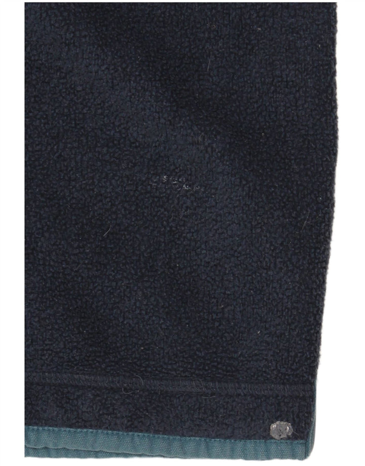 Fat Face Jungen-Fleecepullover mit Reißverschluss am Hals, 10–11 Jahre, marineblaues Polyester