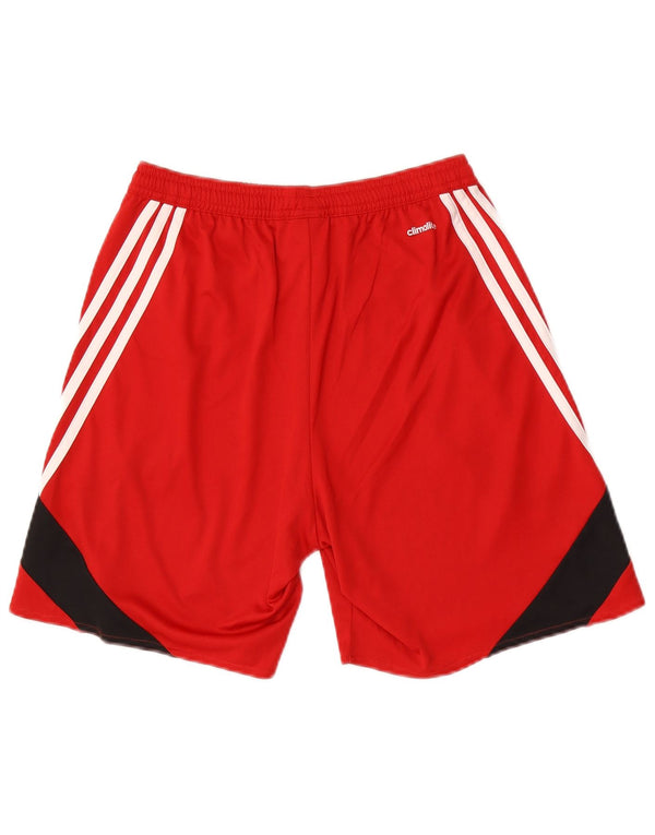 Adidas Herren Climalite Sport Shorts Small Rot Colourblock Polyester