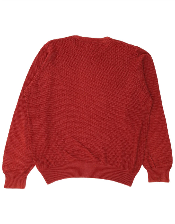Marks & Spencer Herren-Pullover mit maßgeschneiderter Passform und Rundhalsausschnitt, mittelgroß, Burgunderrot