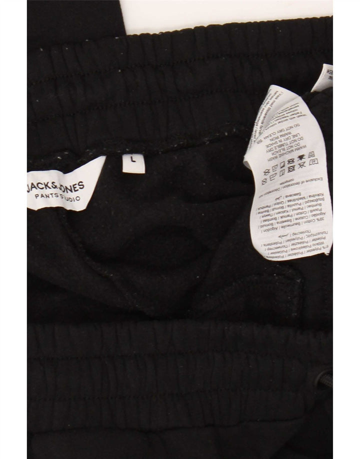 Jack & Jones Herren-Trainingshose, Jogginghose, Größe L, Schwarz, Polyester