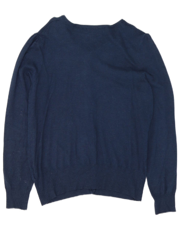 Marks & Spencer Damen-Cardigan-Pullover UK 12 Mittelmarineblaue Viskose