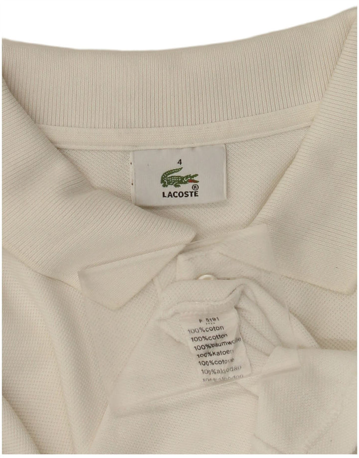 LACOSTE Herren-Langarm-Poloshirt, Größe 4, mittelweiße Baumwolle