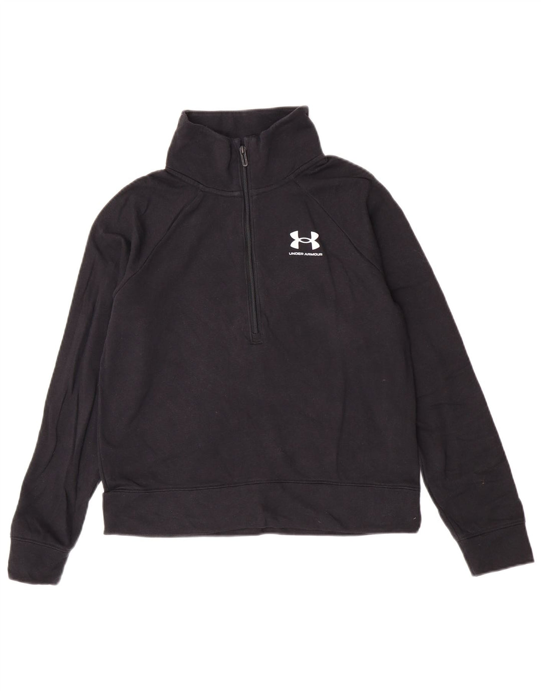 Under Armour Damen-Pullover-Trainingsanzugoberteil mit Reißverschluss, UK 10, Größe S, Schwarz