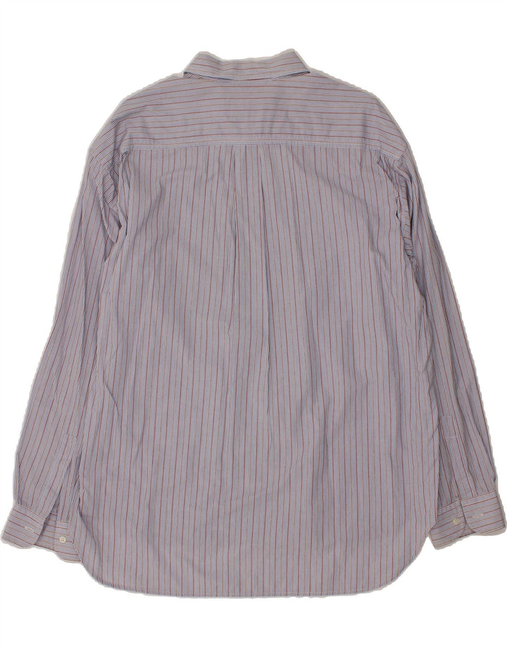 STEFANEL Mens Shirt Large Blue Striped Vintage Stefanel and Second-Hand Stefanel from Messina Hembry 
