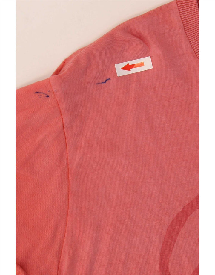 Diesel Herren-T-Shirt mit Grafik, Mittelrosa, Baumwolle
